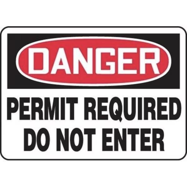 Accuform OSHA DANGER SAFETY SIGN PERMIT MCSP066VP MCSP066VP - main